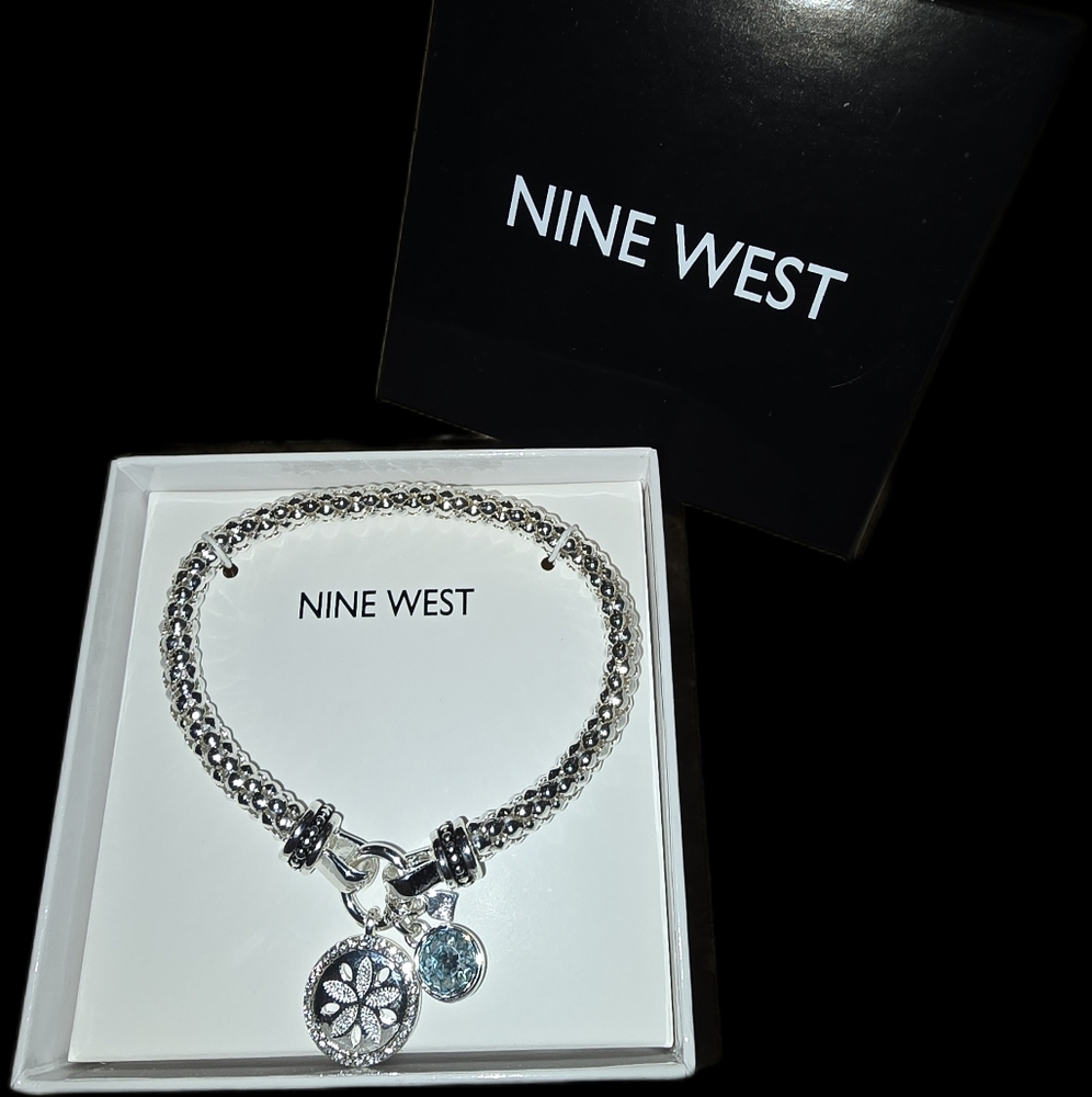 Nine West Silver Charm Bracelet